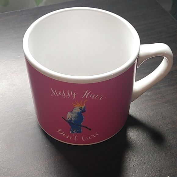 MESSY HAIR DONT CARE PARROT MUG - Picture 1 of 2